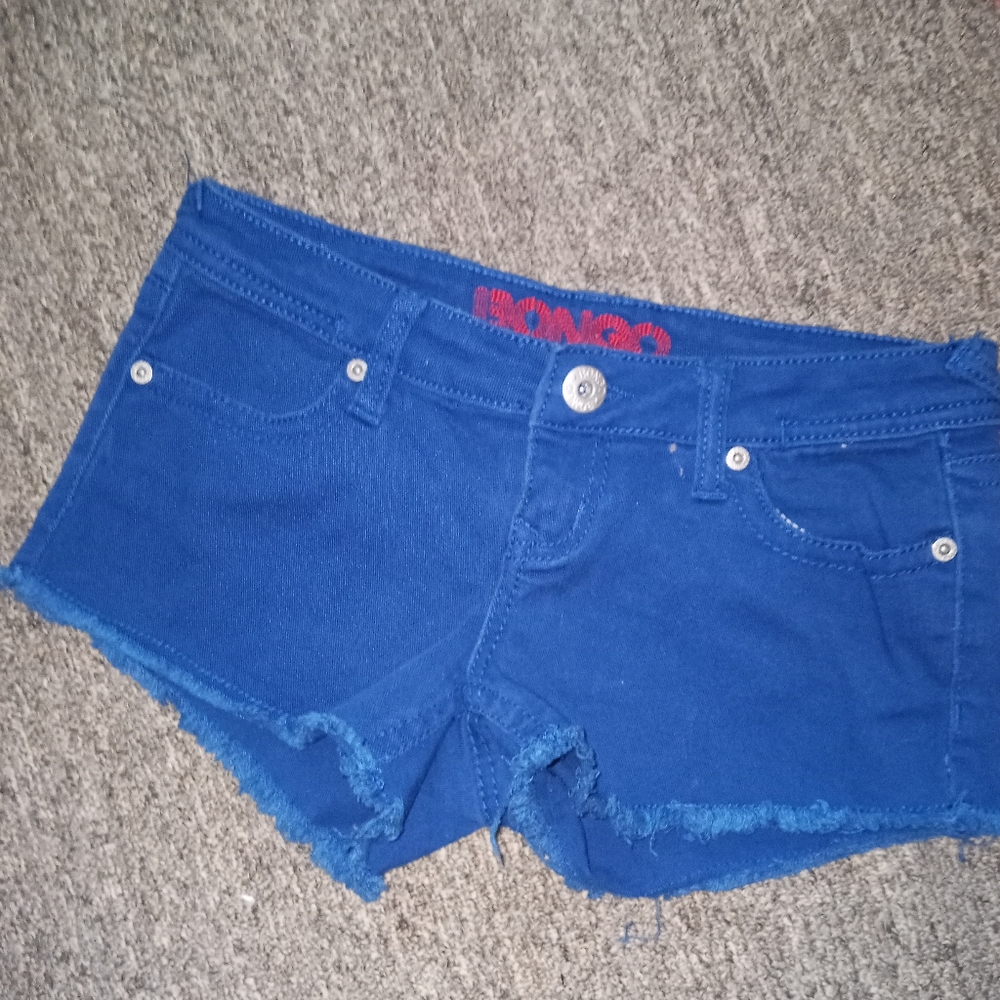 Bongo Blue denim jean shorts size 1 From Y2k Era